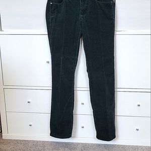 ANN TAYLOR Signature Dark Teal Corduroy  Straight Leg Pants